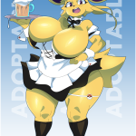 Jolteon Maid adoptable by negullust -- Fur Affinity dot net