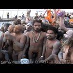 Holy and naked crowd gathered for Ardh Kumbh Mela