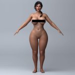 Woman Sexy and Curvy Figure