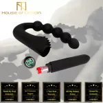 Black Anal Beads 10 Speed Clitoral Prostate Massager Butt Plug Prostat