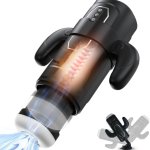 : Waterproof retractable and rotatable Automatic Sucking Male Masturbator Sex Toys for Men Masturbation Penis Blowjob Sex Machine Adult Toys for Male with 3 Sucking 6 Thrusting 9 Vibrating Elect :
