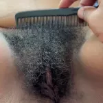 Comb her pussy hair