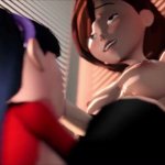 Helen and Violet Parr in the changing room no security camera guy