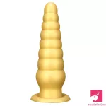 10.63in Soft Silicone Big Gold Butt Plug Dildo For Anal Expansion Orga