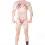 Gecensureerd naakt kostuum Morphsuits volwassenen