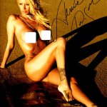 JENNA JAMESON Signed Nude Topless On Beach Hands In Sand 8x10 Photo