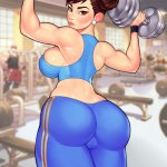Chun-Li At The Gym comic porn
