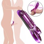 Vibrating Penis Cock Ring Clit Stimulator Couple Sex Toy for Men Orgasm Enhancer