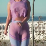 My new transparent workout outfit. Check out my cameltoe