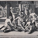 File:An old man being bathed by lots of young nude women