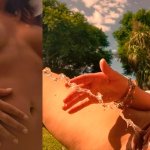 I masturbate outdoors I dont care that the neighbor spies on me and I squirt while he sees me