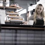 Barista Girl Thrilled Giving BJ Under The Counter