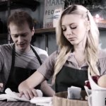 Barista Girl Thrilled Giving BJ Under The Counter