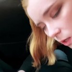 Babe Blowjob Cock and Cum in Mouth in the Car Instead of Paying for the Fare