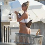 Danii Banks in a bikini at a beach in Miami