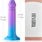 20 cm realistische dildo van vloeibare siliconen met sterke zuignap voor vaginale en anale seks seksspeeltje voor G-spot en prostaatorgasme anale dildos compatibel met riem : Amazon.nl: Gezondheid persoonlijke verzorging