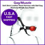 Bondage Mouth Gag wball for Adult Adjustable Neck Strap Kinky Bedroom Sex Play