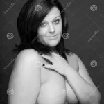 Nude Mature Plus Sized Woman Stock Photo
