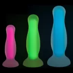 Fijne patronen Sinful Baseks Glow In The Dark Anale Dildo Set