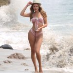 Elizabeth Montgomery in a sexy pink bikini for a new 138 Water photoshoot in Malibu