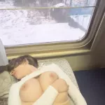On the Train I Picked up a Girl with Big Natural Breasts: Amateur Amateur Porn