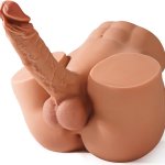 : 10.8LB Male Sex Doll with Flexible Dildo Isskis Realistic Sex Dolls 6.8in Huge Cock for Female Masturbation Tight Anal Butt for Gay Sex Toys Unisex Masturbator Sex Doll for Women Men