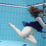 Hot Chick In Public Swimming Pool All Alone And Wet