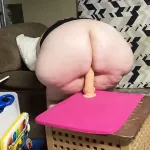 BBW Big Juicy Ass Riding Huge Dildo. Teasing Hard Cock