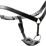 : Lesbian Strapon Penis Panties Strap On Harness PU Leather Thong Extreme SM Erotic Sex Toys Bondage Restraints Adjustable Belt Womens Chastity Belt for Butt Plug and Dildo Dildo not Included :