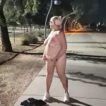 Thick BBW Wife Strips in Public Park and Role Play with Hus Badblondiemonroe