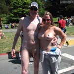 Topless Girl Exhibitionist Brucie Public Nudity