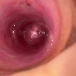 Internal camera in little tight vagina