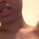 Cute light skin ebony giving JOI
