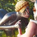 Atomic Heart Iron Twins Pleasuring Cock in the Wilderness