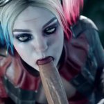 Harley Quinn on her knee bj