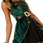 Mesmerizing Matey Costume Sexy Green Pirate Costume