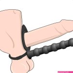 Toylie anal dildo cock ring and ball ring