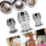 Metal Tunnel Butt Plug Hollow Anal Plug Ass Stretcher Anal Open Up Probe SM Toy