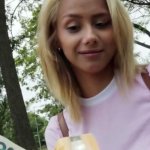 Euro blonde agreed to give a blowjob for money