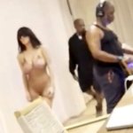 Bianca Censori goes totally nude in just a brunette wig and heels on husband Kanye Wests livestream