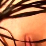 Slave pussy whipping. Bad girl moans with pleasure