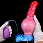 Inflatable Squirting Silicone Dildo