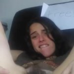 Dirty Talking Hairy Pink Pussy Slut on a Free Chair Pulls up Dress Spreads Huge Vagina Shows Clit