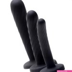 Explore Pleasure with Trinity Strap-On Silicone 3 Piece Dildo Set