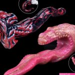 SMMQ Monster Alien Tongue Dildo With Suction Cup Soft Silicone Anal Plug For Women Men VaginalAnal Stimulator Adult Product Sn Phm tnh dc