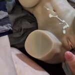 French twink cum tribute on sex doll with huge ass and boobs