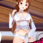 Asuna Yuuki masturbating alone in her room