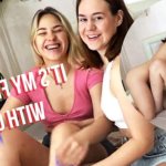 Ersties: 2 brunettes en een Blonde hebben ongelooflijk Hot lesbische seks