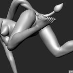 Vindicta Deadlock naked model pen and pencil stand STL File for 3D printingCults