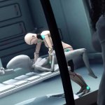 Alien. Sexy alien girl fucked by cyborg